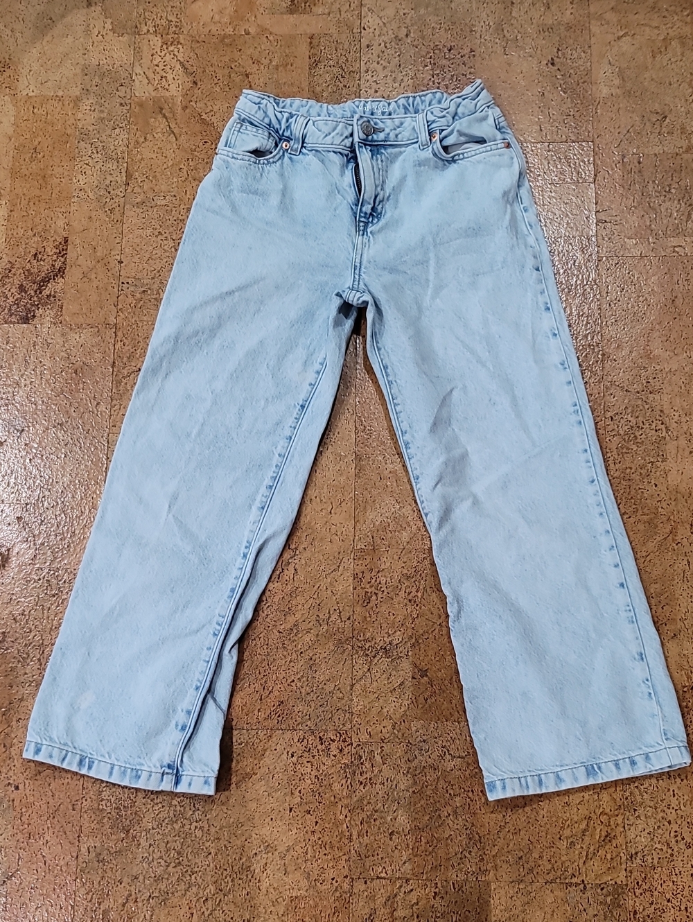 Girls 14 Wide Leg Light Blue Jeans